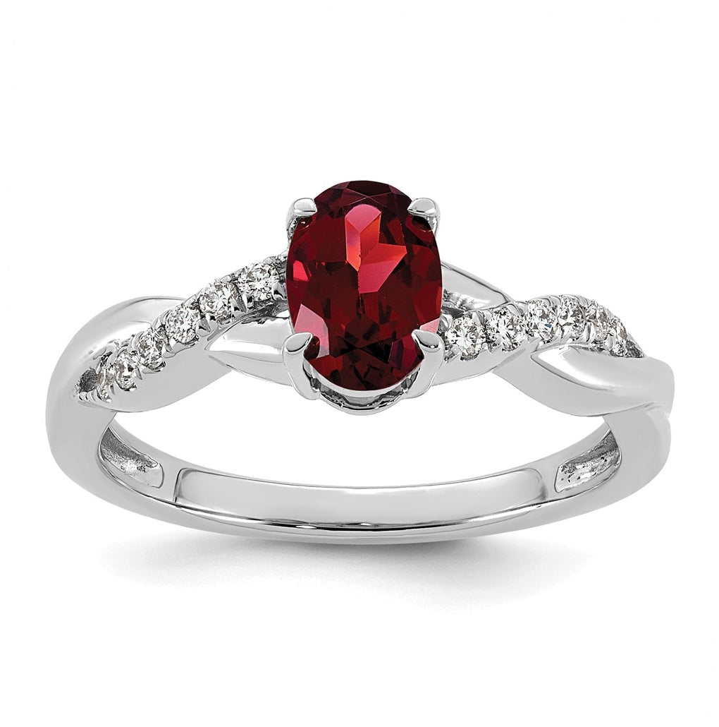 14K White Gold Oval Amethyst & Lab Grown Diamond VS/SI+ G+ February Birthstone Complete Ring – Elegant Jewelry Gift for Birthday, Anniversary, Engagement, Wedding