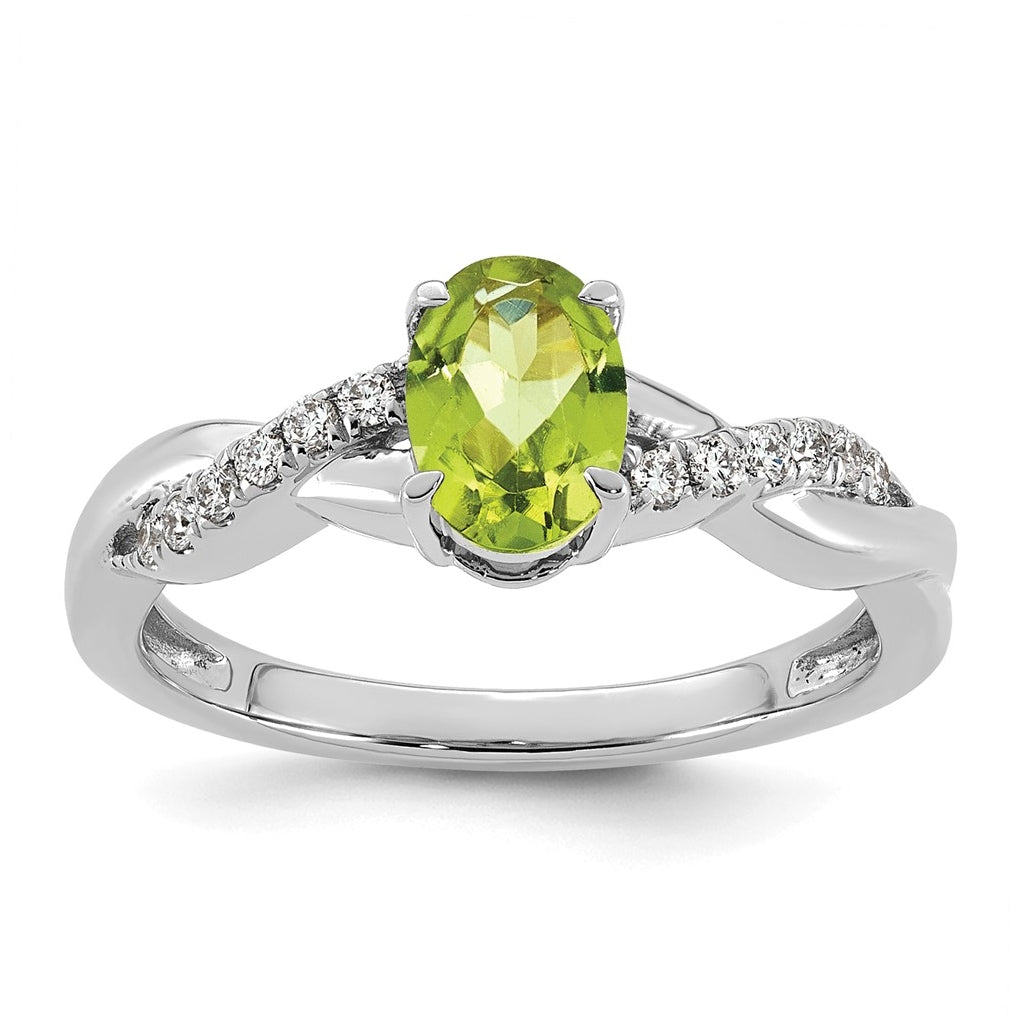 14K White Gold Oval Amethyst & Lab Grown Diamond VS/SI+ G+ February Birthstone Complete Ring – Elegant Jewelry Gift for Birthday, Anniversary, Engagement, Wedding