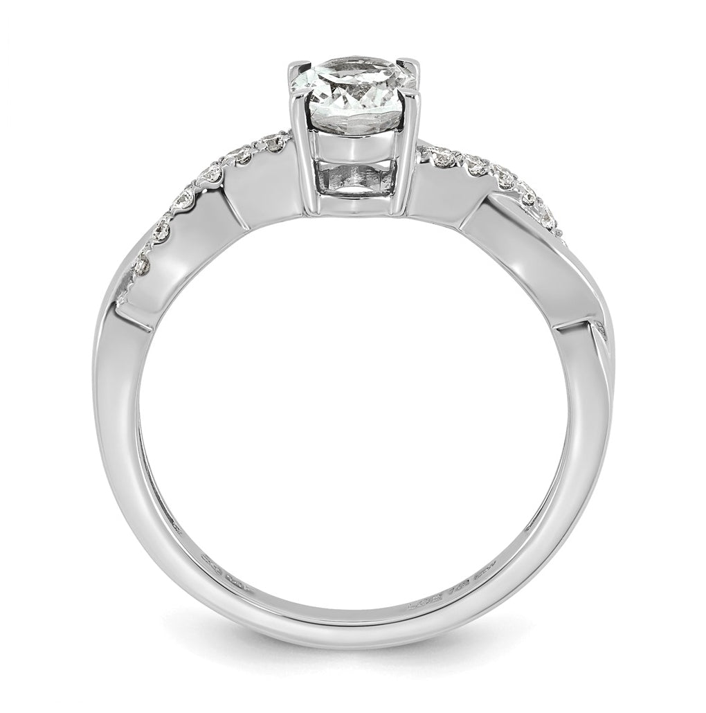 14K White Gold Oval Amethyst & Lab Grown Diamond VS/SI+ G+ February Birthstone Complete Ring – Elegant Jewelry Gift for Birthday, Anniversary, Engagement, Wedding