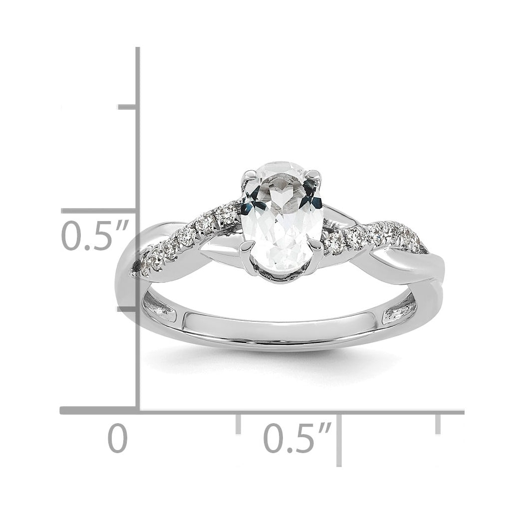 14K White Gold Oval Amethyst & Lab Grown Diamond VS/SI+ G+ February Birthstone Complete Ring – Elegant Jewelry Gift for Birthday, Anniversary, Engagement, Wedding