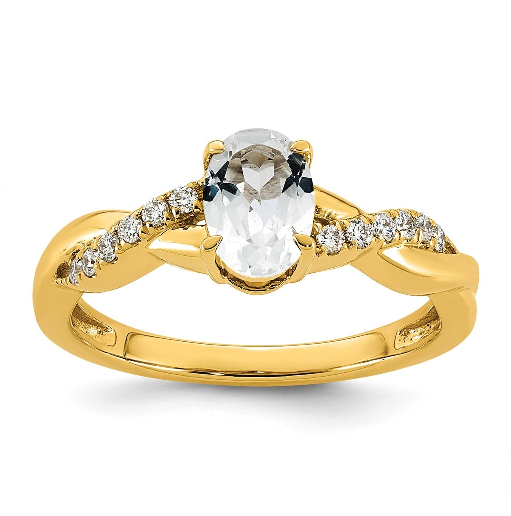 14K White Gold Oval Amethyst & Lab Grown Diamond VS/SI+ G+ February Birthstone Complete Ring – Elegant Jewelry Gift for Birthday, Anniversary, Engagement, Wedding