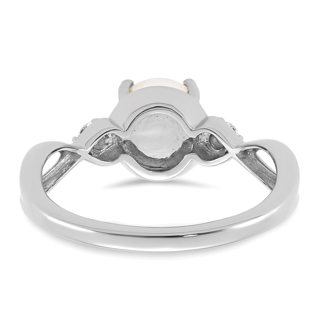 14K White Gold Checkerboard Amethyst & Lab Grown Diamond VS/SI+ G+ February Birthstone Complete Ring – Elegant Jewelry Gift for Birthday, Anniversary, Engagement, Wedding