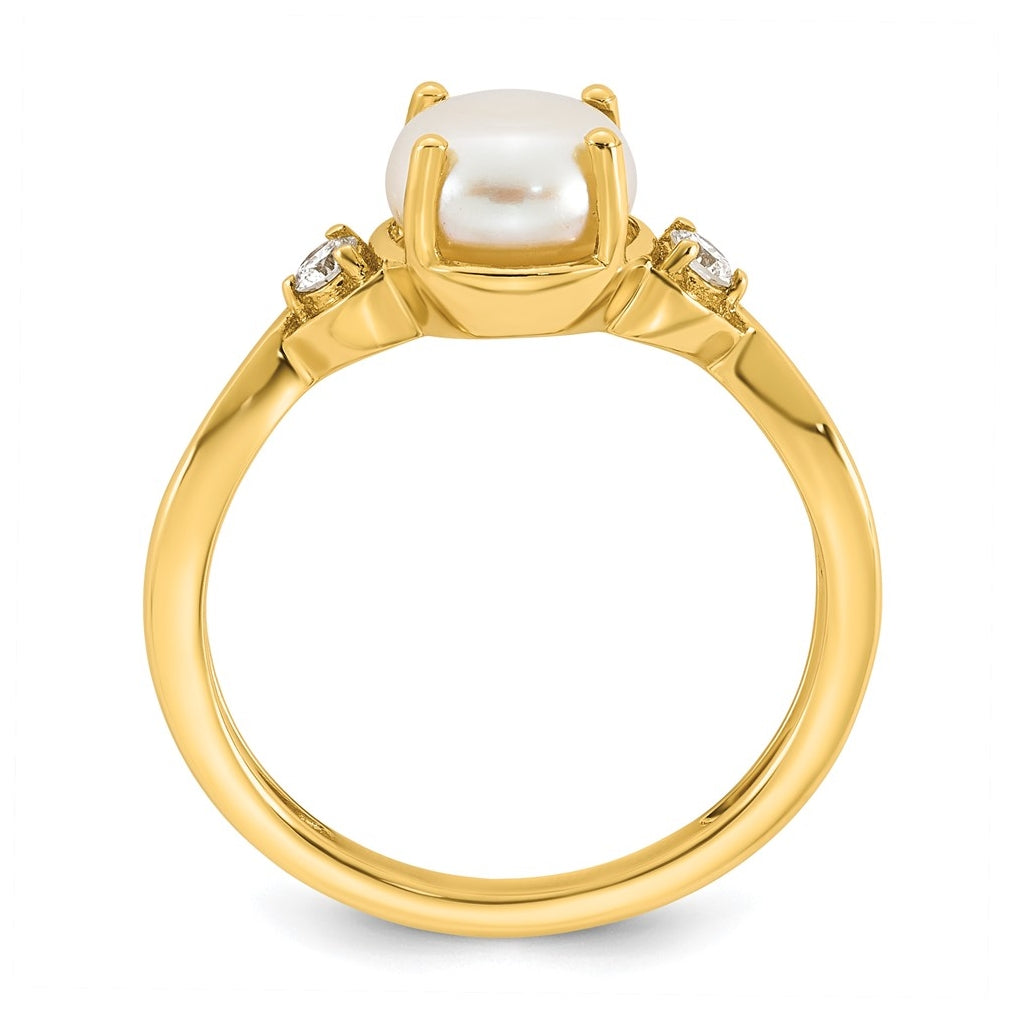 10K Yellow Gold Checkerboard Amethyst & Lab Grown Diamond VS/SI+ G+ February Birthstone Complete Ring – Elegant Jewelry Gift for Birthday, Anniversary, Engagement, Wedding
