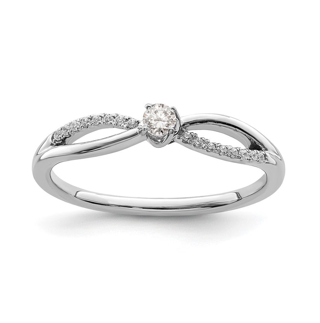 10k Yellow Gold 1/8ct Lab Grown Diamond VS/SI+ G+ Complete Petite Engagement Ring Size 5 – Elegant Jewelry Gift for Birthday, Anniversary, Engagement, Wedding