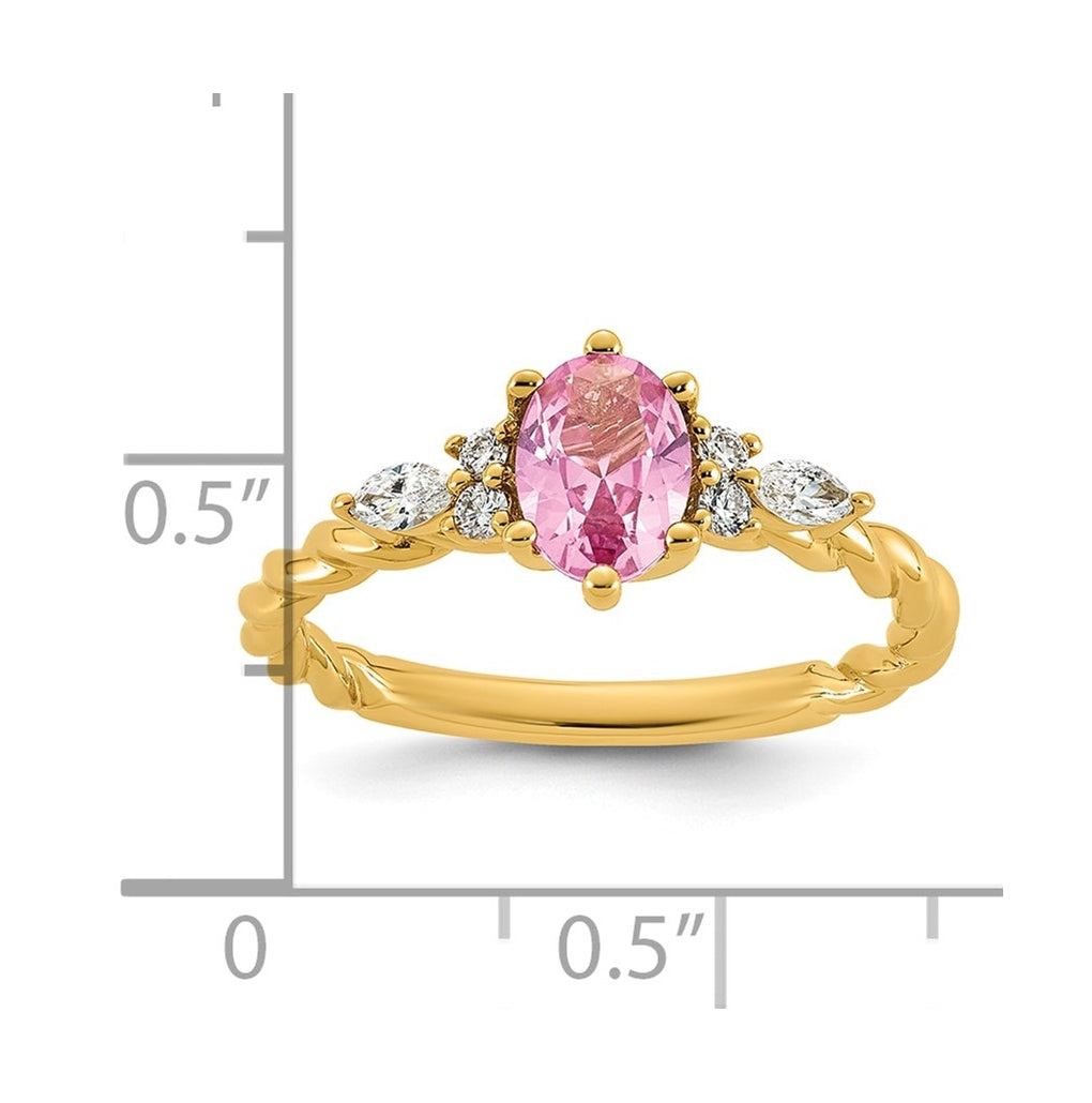 14K White Gold Polished Amethyst & 1/6 carat Lab Grown Diamond VS/SI+ G+ February Birthstone Complete Twisted Ring – Elegant Jewelry Gift for Birthday, Anniversary, Engagement, Wedding