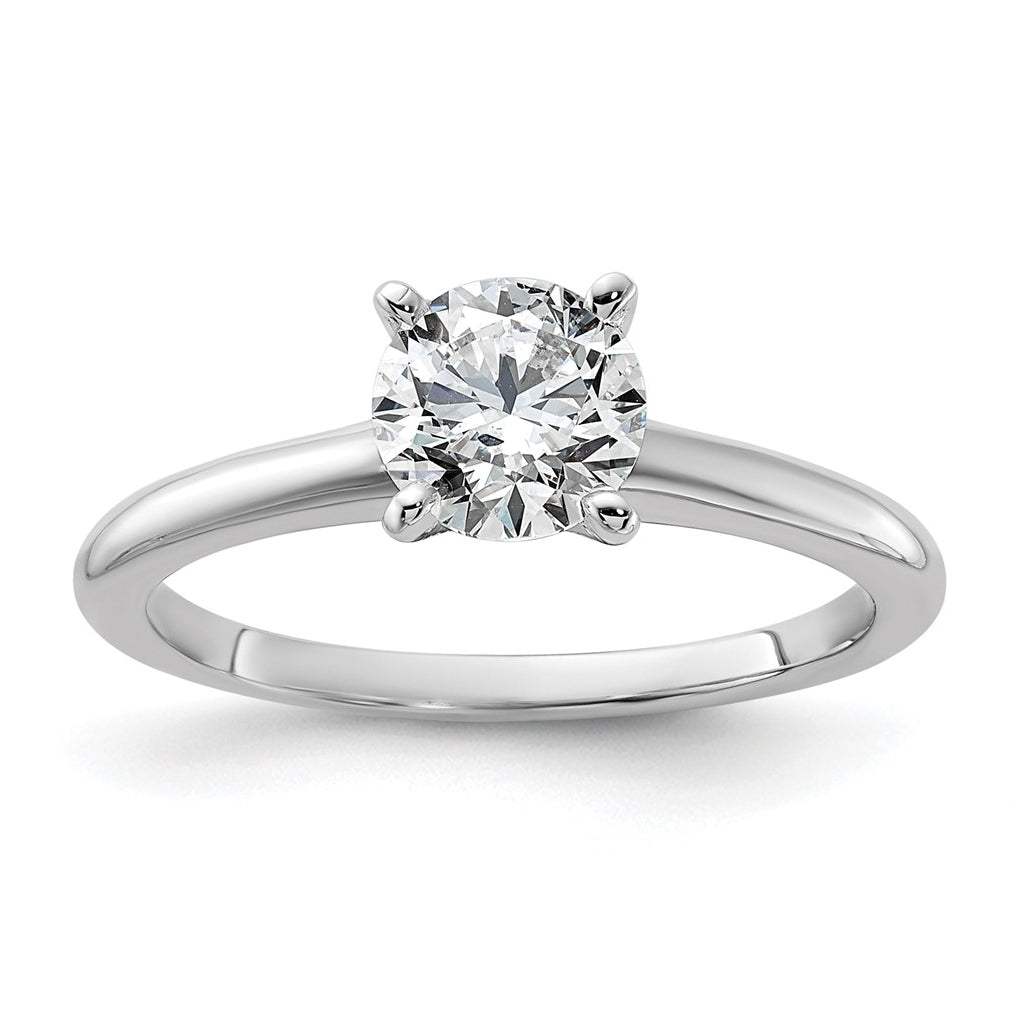 10K Two Tone Gold 1/2ct Lab Grown Diamond VS+ F+ Round Complete Solitaire Engagement Ring Size 5 – Elegant Jewelry Gift for Birthday, Anniversary, Engagement, Wedding