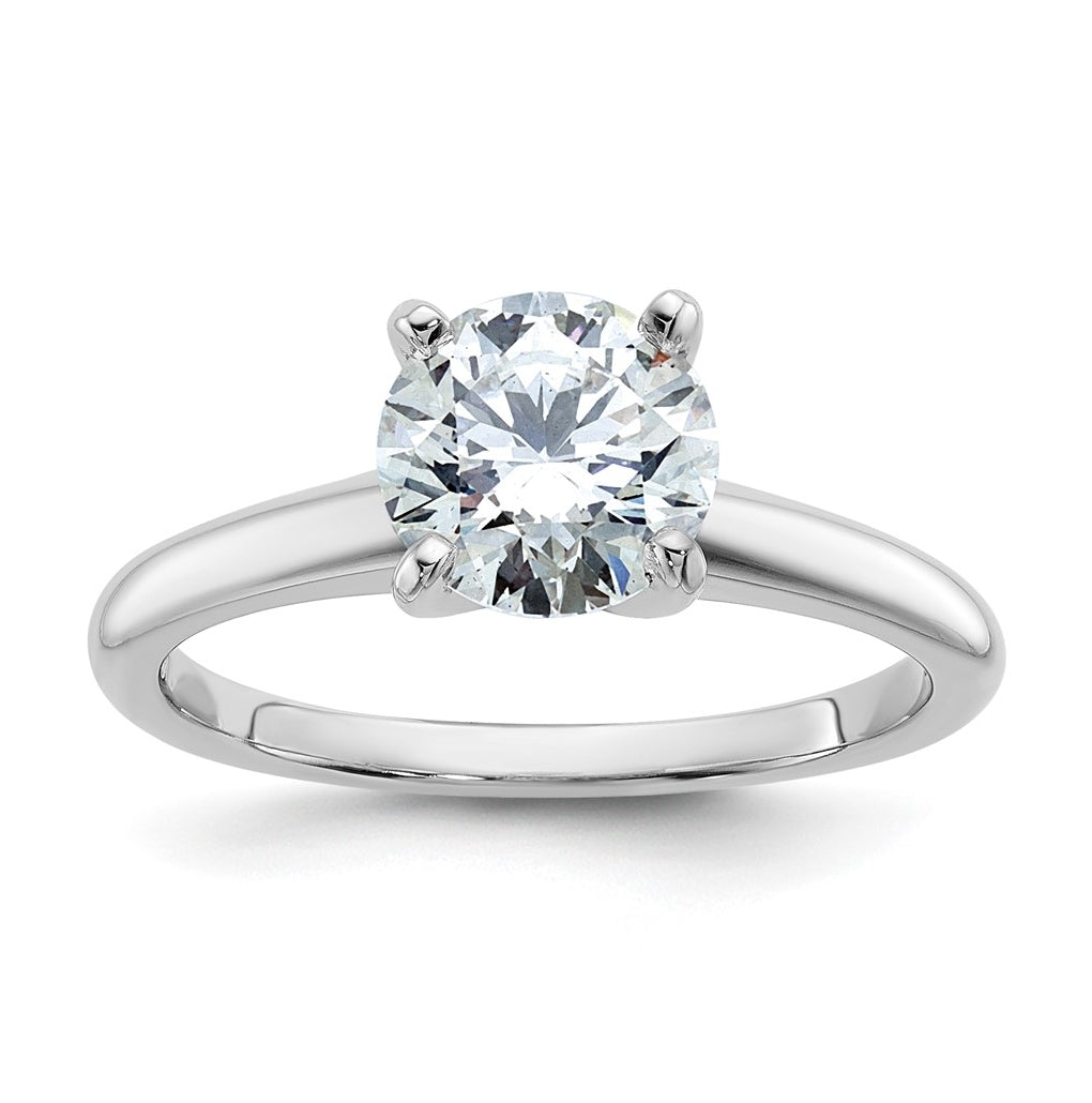 10K Two Tone Gold 1/2ct Lab Grown Diamond VS+ F+ Round Complete Solitaire Engagement Ring Size 5 – Elegant Jewelry Gift for Birthday, Anniversary, Engagement, Wedding