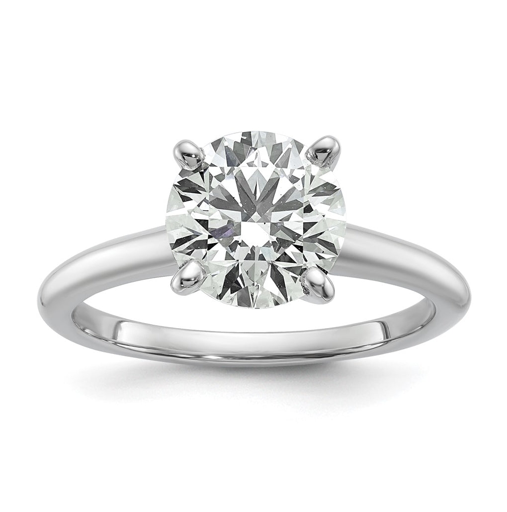 10K Two Tone Gold 1/2ct Lab Grown Diamond VS+ F+ Round Complete Solitaire Engagement Ring Size 5 – Elegant Jewelry Gift for Birthday, Anniversary, Engagement, Wedding