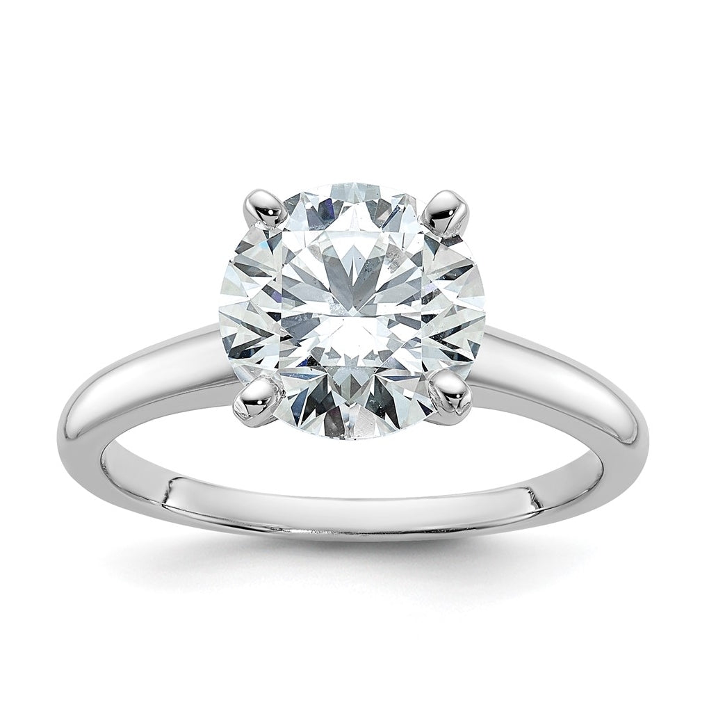 10K Two Tone Gold 1/2ct Lab Grown Diamond VS+ F+ Round Complete Solitaire Engagement Ring Size 5 – Elegant Jewelry Gift for Birthday, Anniversary, Engagement, Wedding