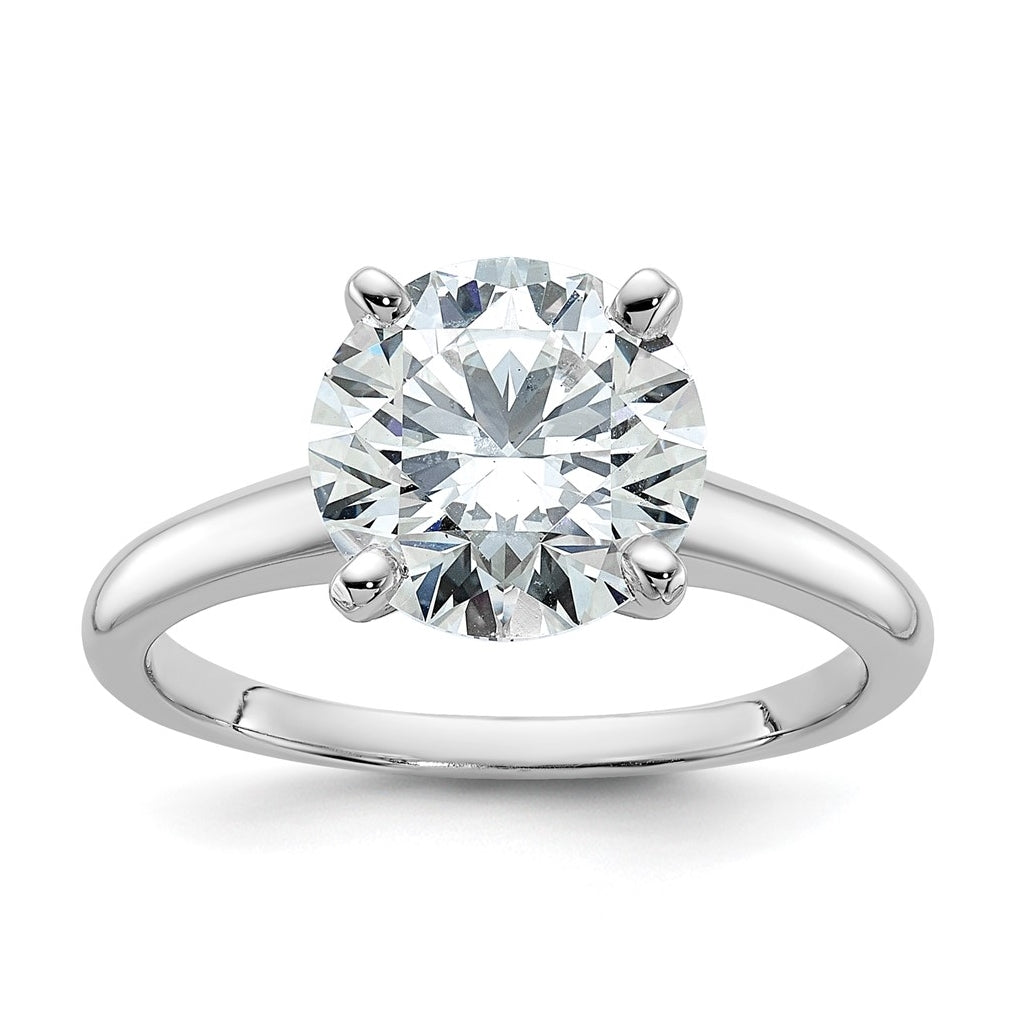 10K Two Tone Gold 1/2ct Lab Grown Diamond VS+ F+ Round Complete Solitaire Engagement Ring Size 5 – Elegant Jewelry Gift for Birthday, Anniversary, Engagement, Wedding