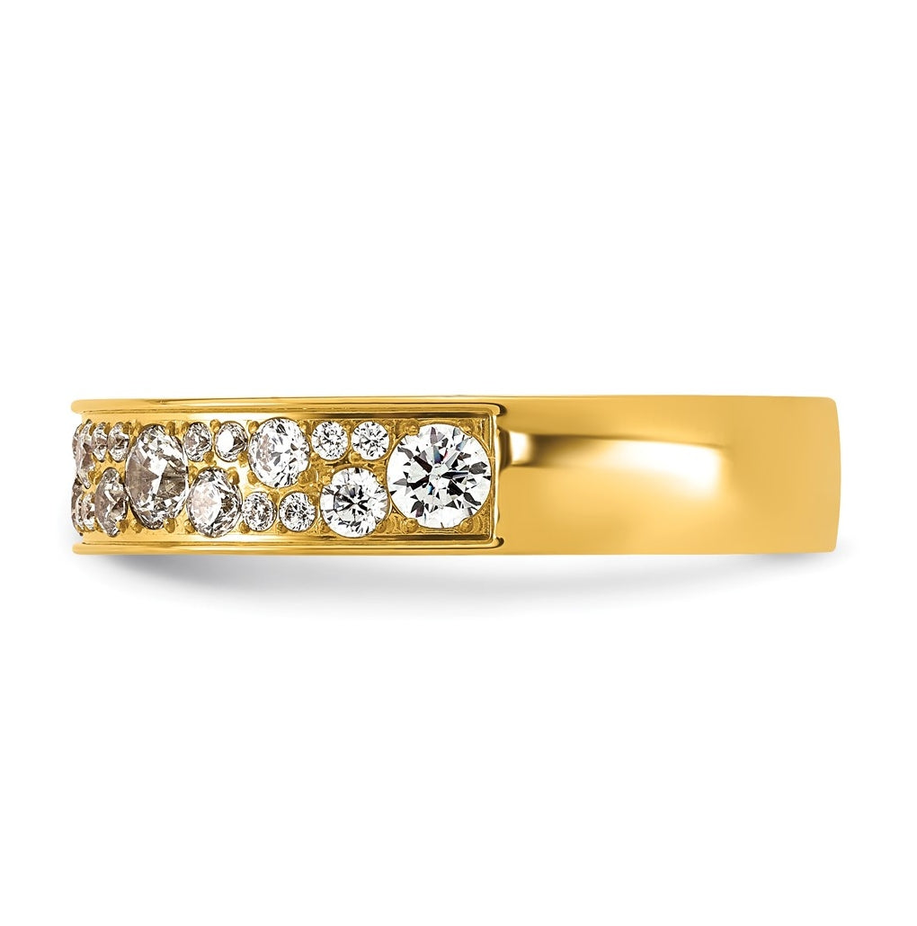 Stainless Steel Polished Yellow IP-plated Cubic Zirconia 4.5mm Ring Size 10 – Elegant Jewelry Gift for Birthday, Anniversary, Engagement, Wedding