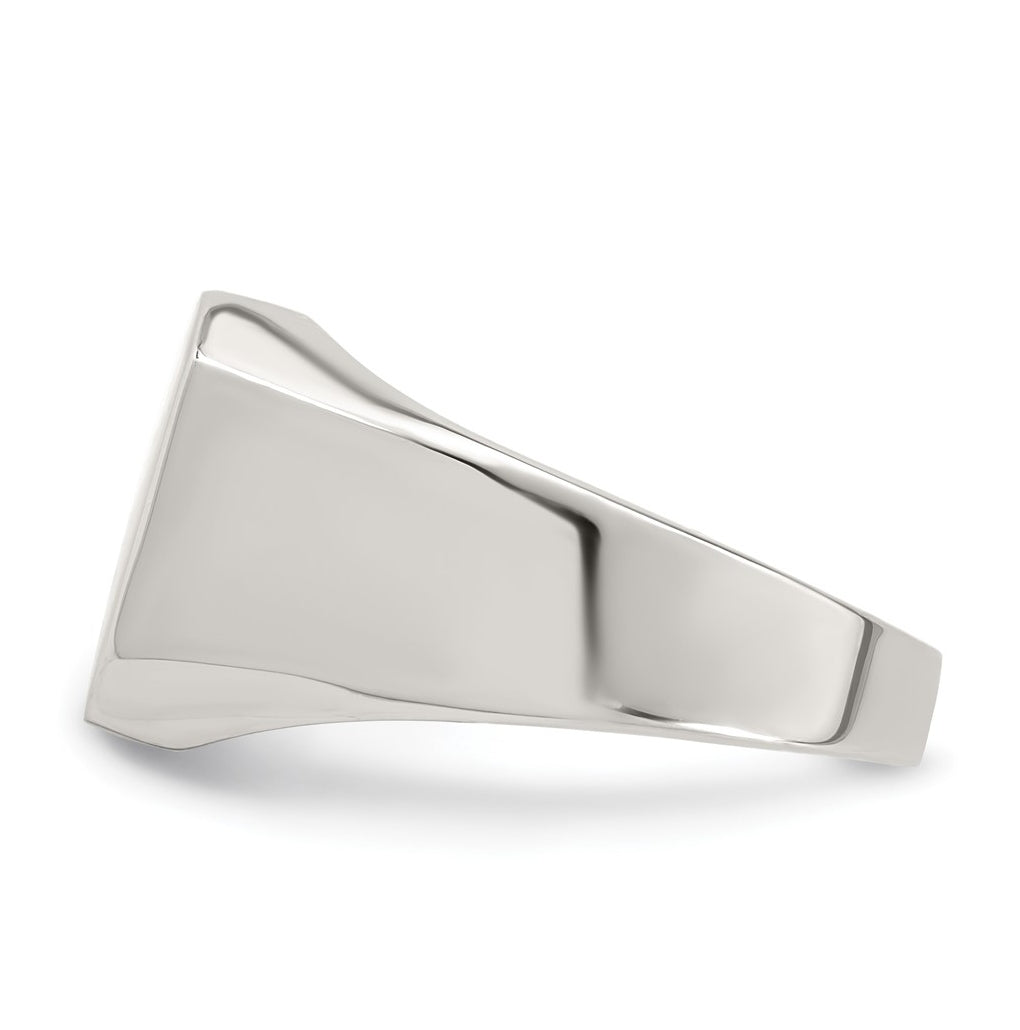 Stainless Steel Polished Signet Ring Size 10 – Elegant Jewelry Gift for Birthday, Anniversary, Engagement, Wedding