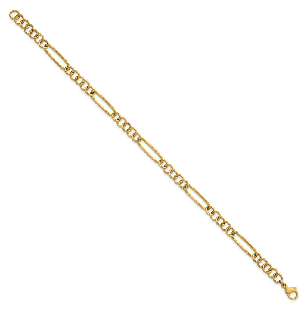 Stainless Steel Polished Yellow IP 5.25mm Pocket Watch Chain Style 8 in Bracelet – Elegant Jewelry Gift for Birthday, Anniversary, Engagement, Wedding