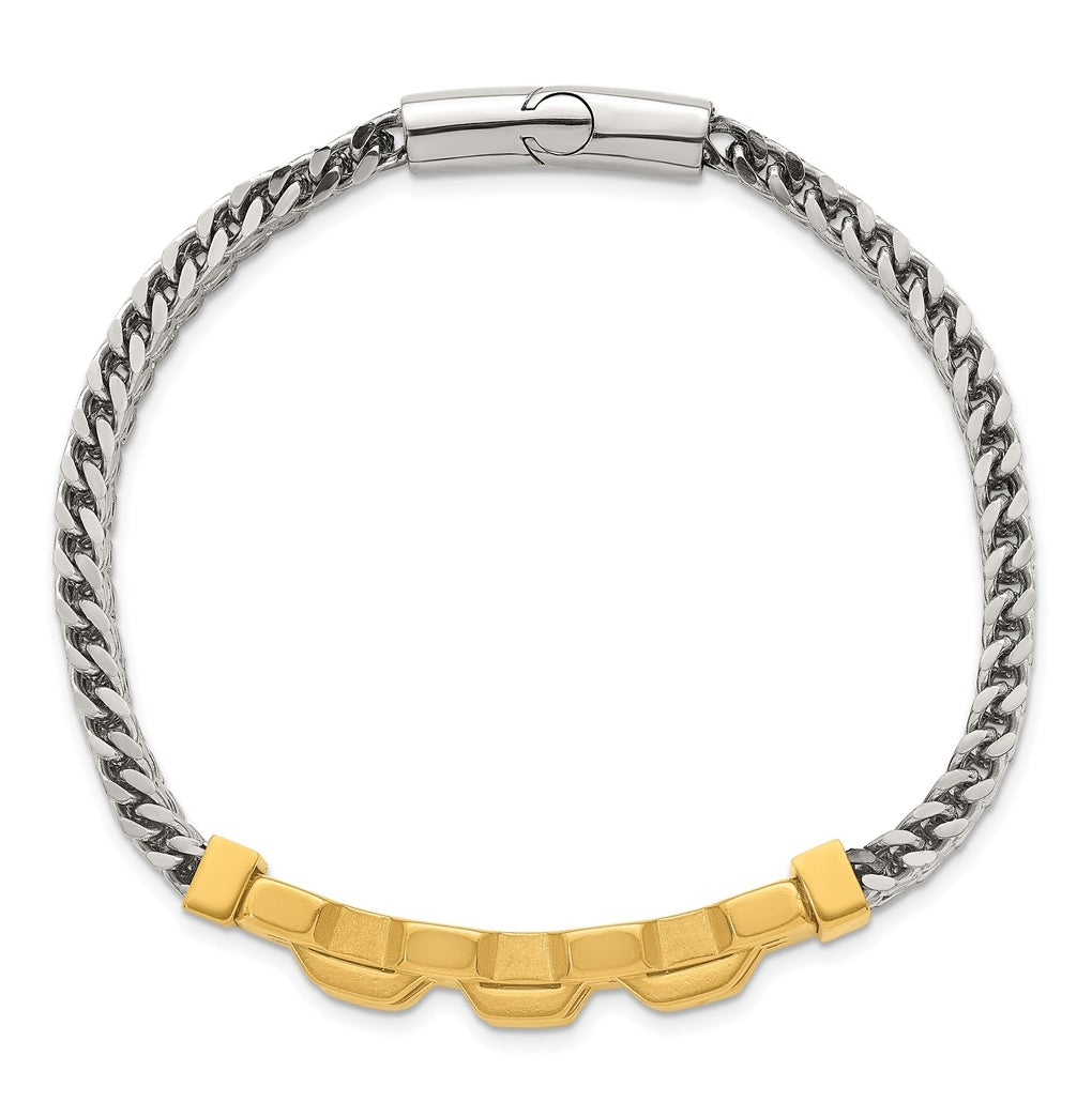Stainless Steel Polished Yellow IP-plated 8.5in Bracelet – Elegant Jewelry Gift for Birthday, Anniversary, Engagement, Wedding