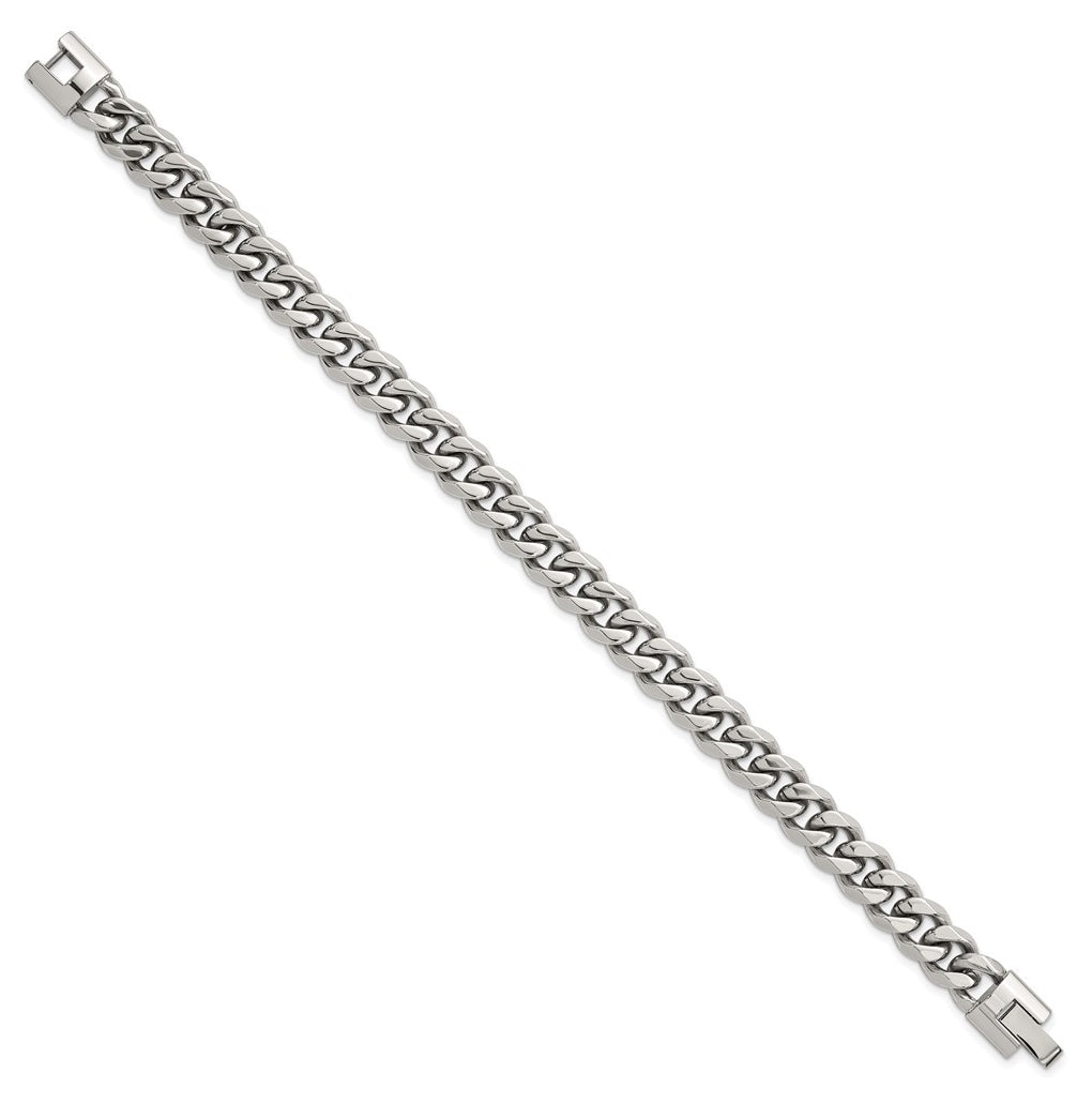 Stainless Steel Polished 9mm Curb Link 8.25in Bracelet – Elegant Jewelry Gift for Birthday, Anniversary, Engagement, Wedding