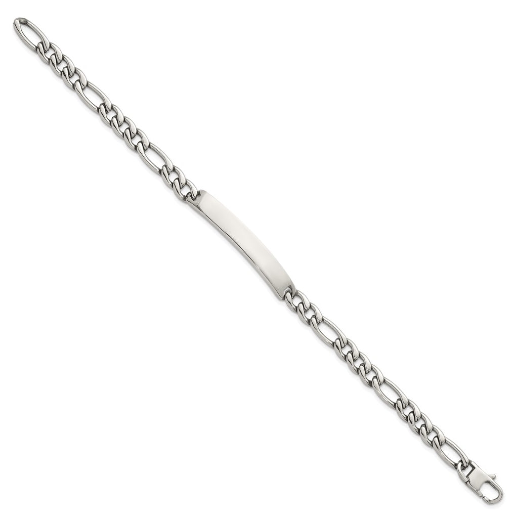 Stainless Steel Polished 7mm Franco Link ID 8.5in Bracelet – Elegant Jewelry Gift for Birthday, Anniversary, Engagement, Wedding