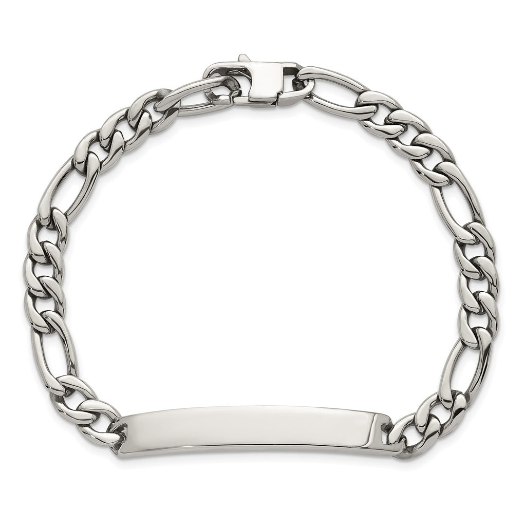 Stainless Steel Polished 7mm Franco Link ID 8.5in Bracelet – Elegant Jewelry Gift for Birthday, Anniversary, Engagement, Wedding