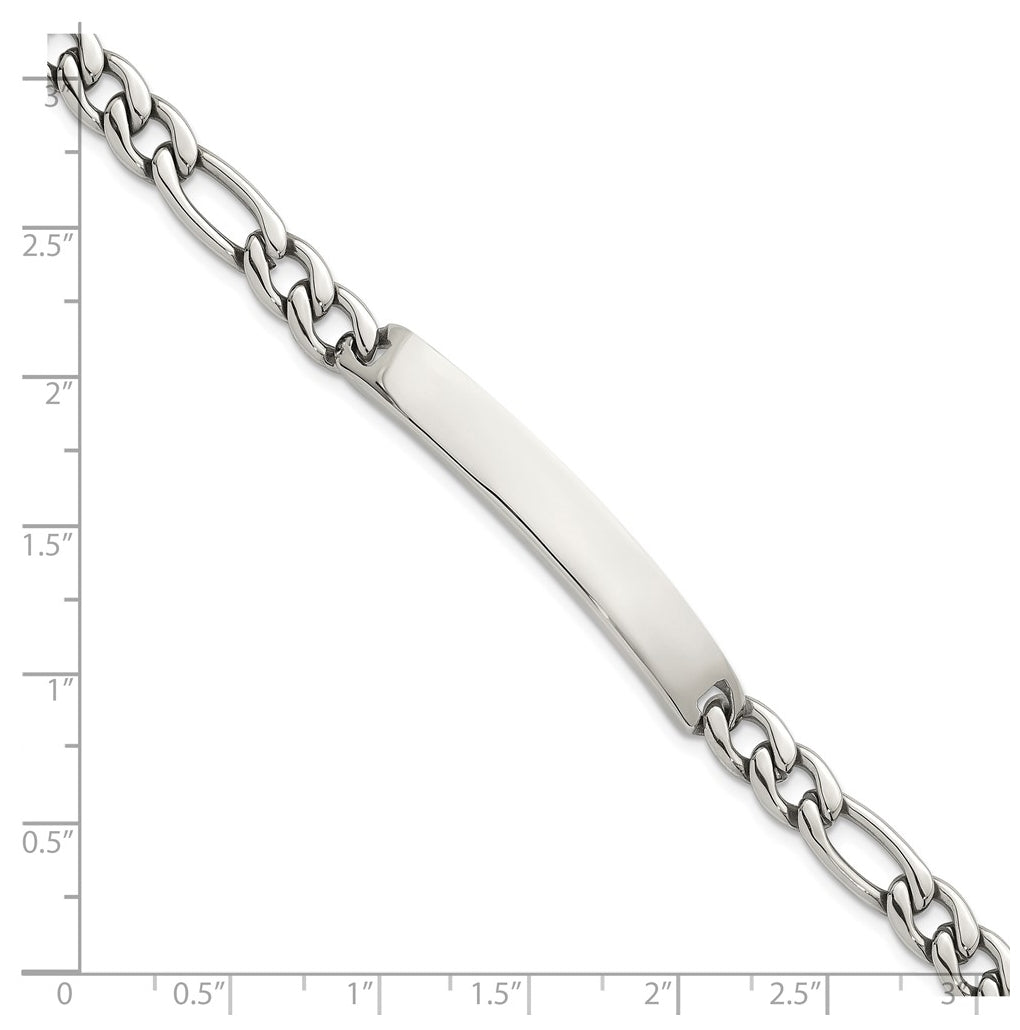 Stainless Steel Polished 7mm Franco Link ID 8.5in Bracelet – Elegant Jewelry Gift for Birthday, Anniversary, Engagement, Wedding