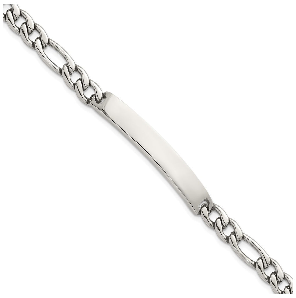 Stainless Steel Polished 7mm Franco Link ID 8.5in Bracelet – Elegant Jewelry Gift for Birthday, Anniversary, Engagement, Wedding