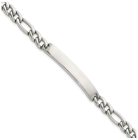 Stainless Steel Polished 7mm Franco Link ID 8.5in Bracelet – Elegant Jewelry Gift for Birthday, Anniversary, Engagement, Wedding