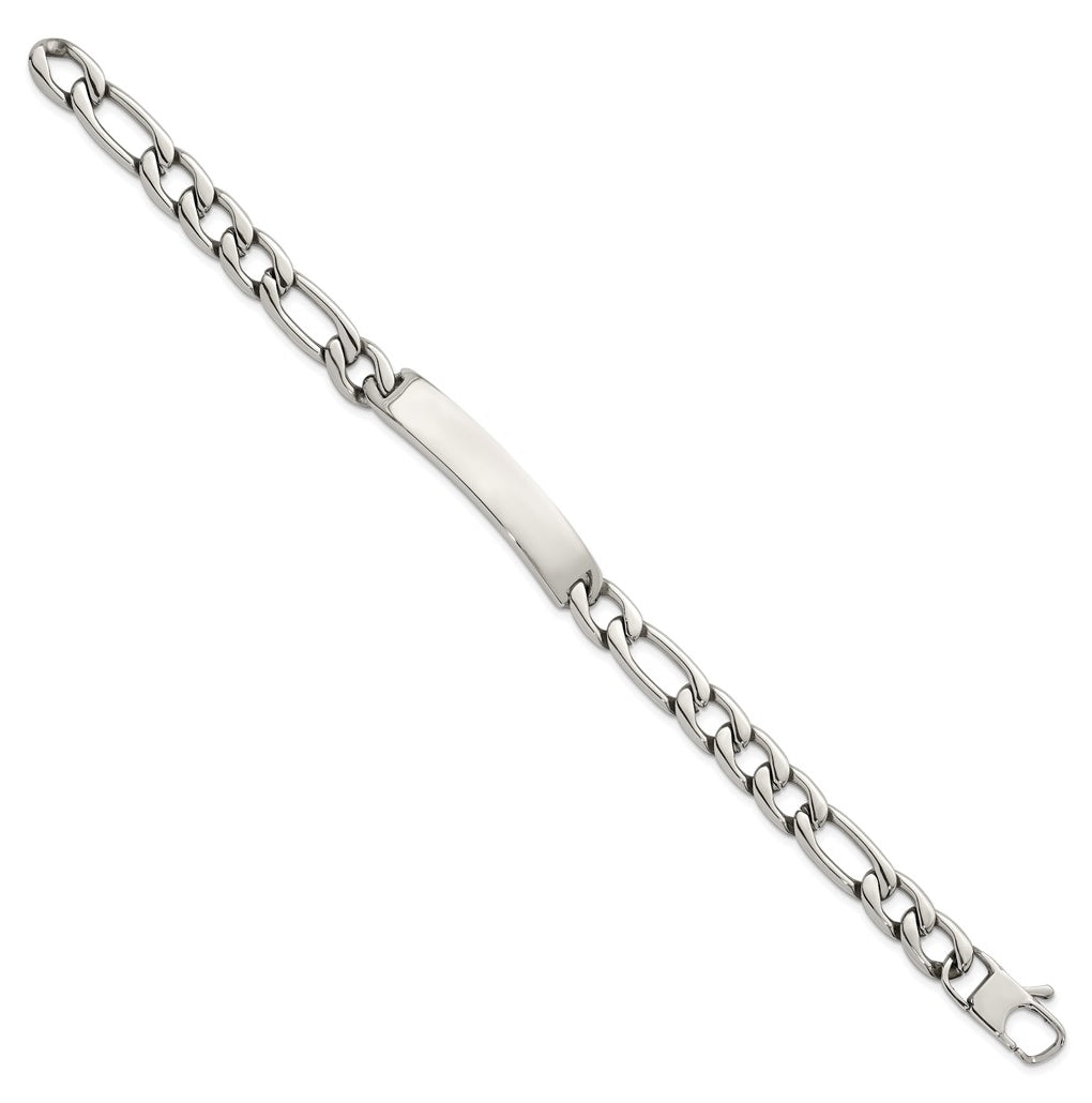 Stainless Steel Polished 9mm Franco Link ID 8.5in Bracelet – Elegant Jewelry Gift for Birthday, Anniversary, Engagement, Wedding