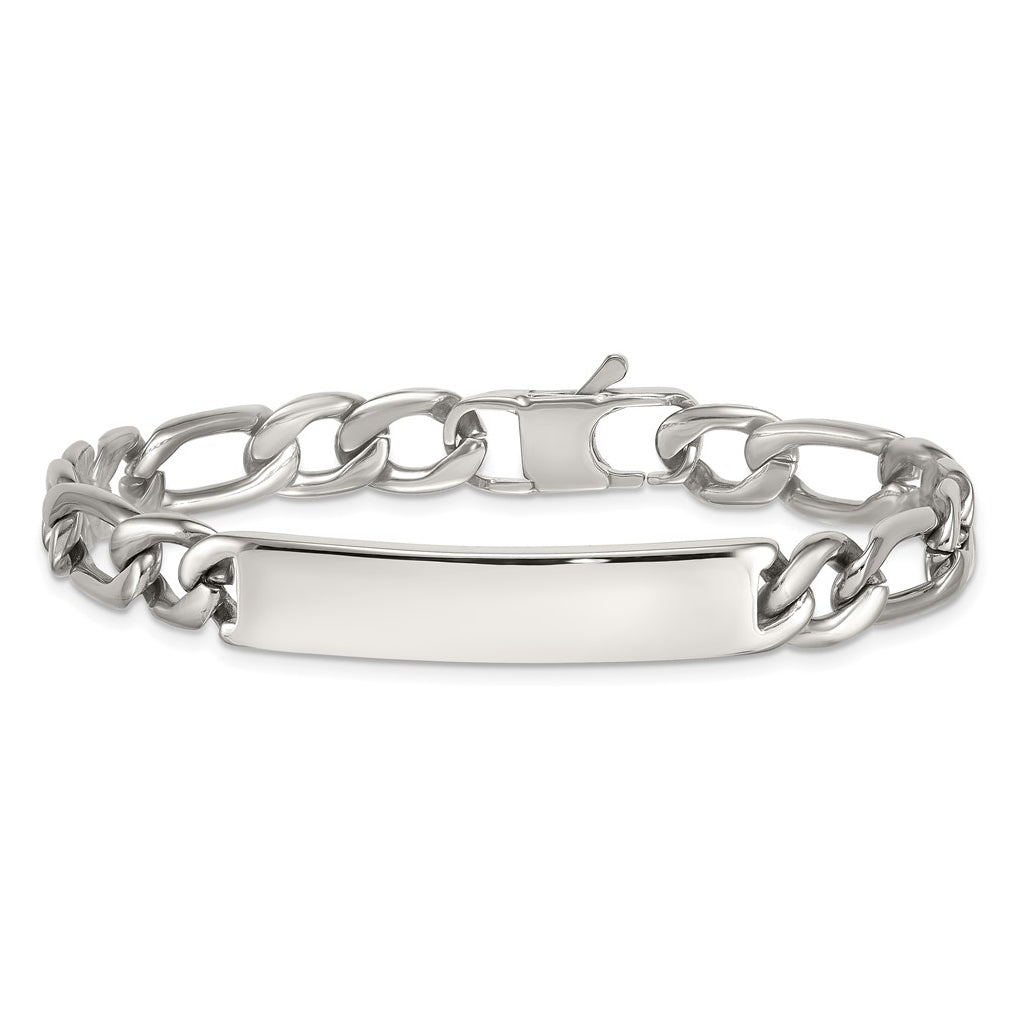 Stainless Steel Polished 9mm Franco Link ID 8.5in Bracelet – Elegant Jewelry Gift for Birthday, Anniversary, Engagement, Wedding
