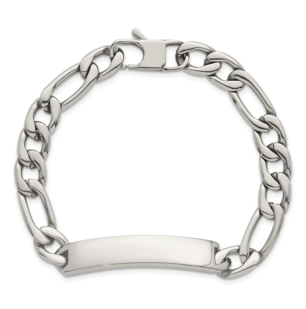 Stainless Steel Polished 9mm Franco Link ID 8.5in Bracelet – Elegant Jewelry Gift for Birthday, Anniversary, Engagement, Wedding
