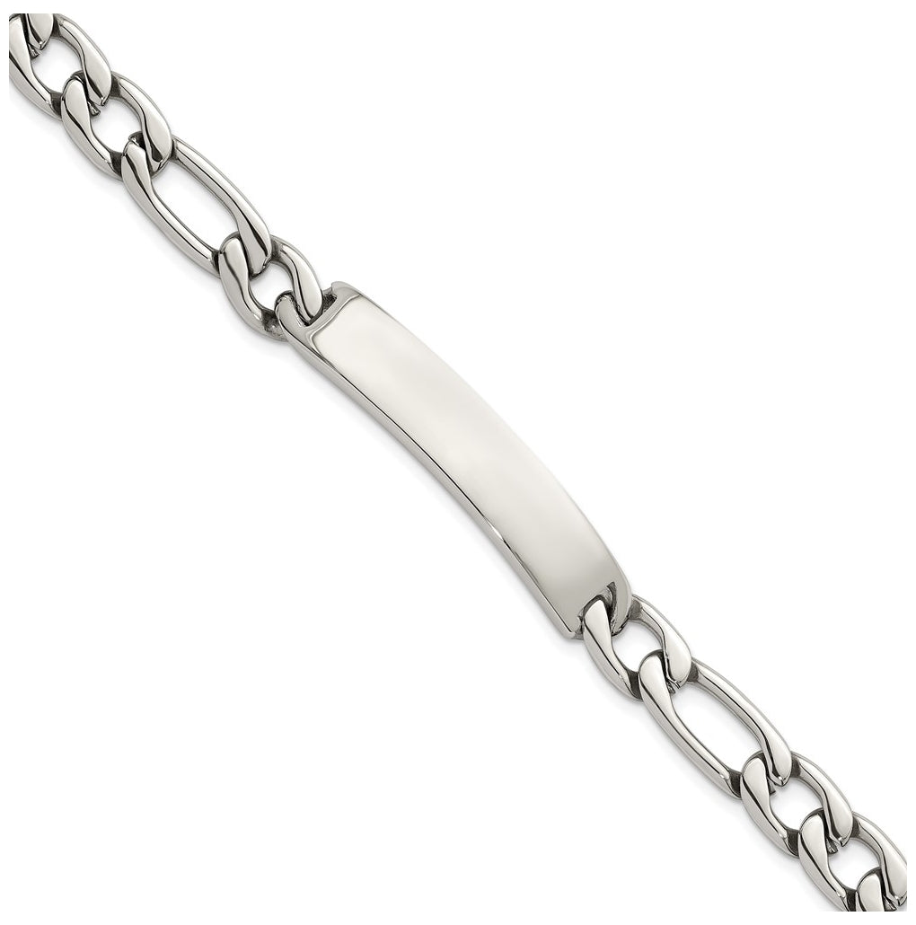 Stainless Steel Polished 9mm Franco Link ID 8.5in Bracelet – Elegant Jewelry Gift for Birthday, Anniversary, Engagement, Wedding