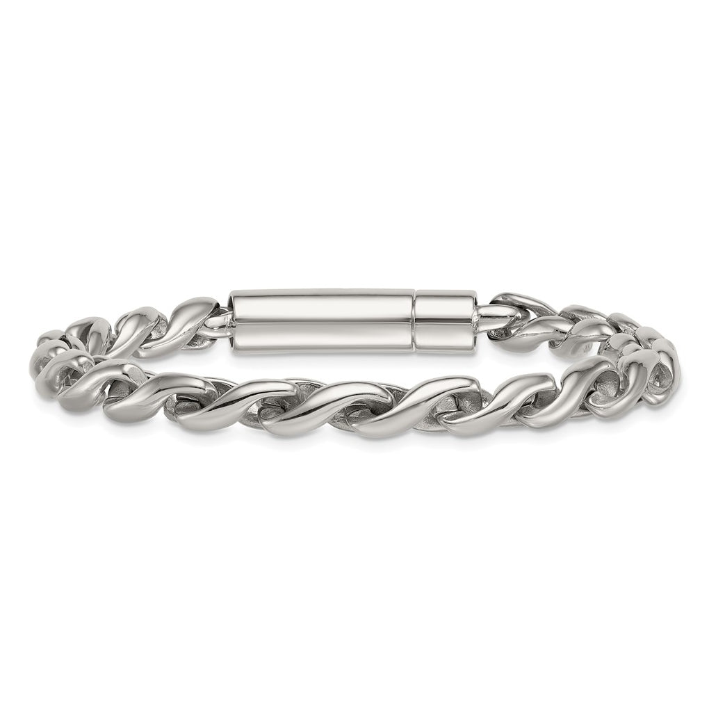 Stainless Steel Polished 7.5mm Fancy Link 8.5in Bracelet – Elegant Jewelry Gift for Birthday, Anniversary, Engagement, Wedding
