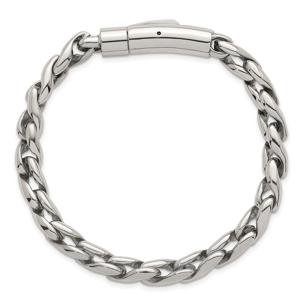 Stainless Steel Polished 7.5mm Fancy Link 8.5in Bracelet – Elegant Jewelry Gift for Birthday, Anniversary, Engagement, Wedding