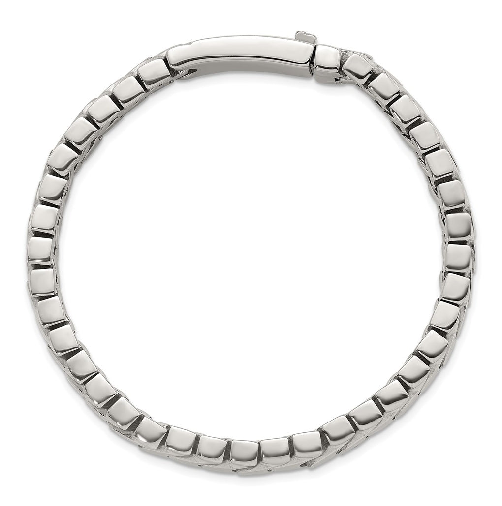 Stainless Steel Polished 12mm Fancy Link 8.5in Bracelet – Elegant Jewelry Gift for Birthday, Anniversary, Engagement, Wedding