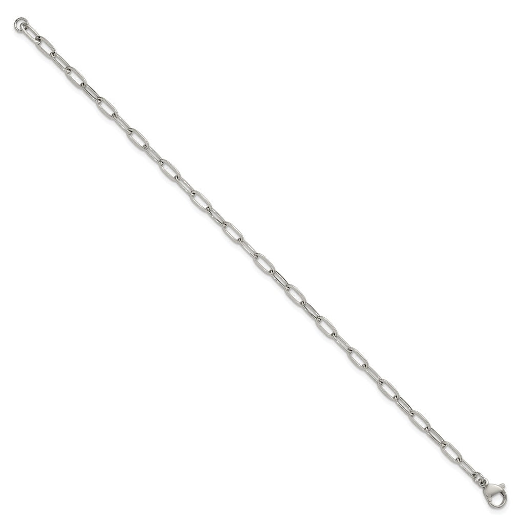 Stainless Steel Polished  3.25mm Paperclip Link 7.5in Bracelet – Elegant Jewelry Gift for Birthday, Anniversary, Engagement, Wedding