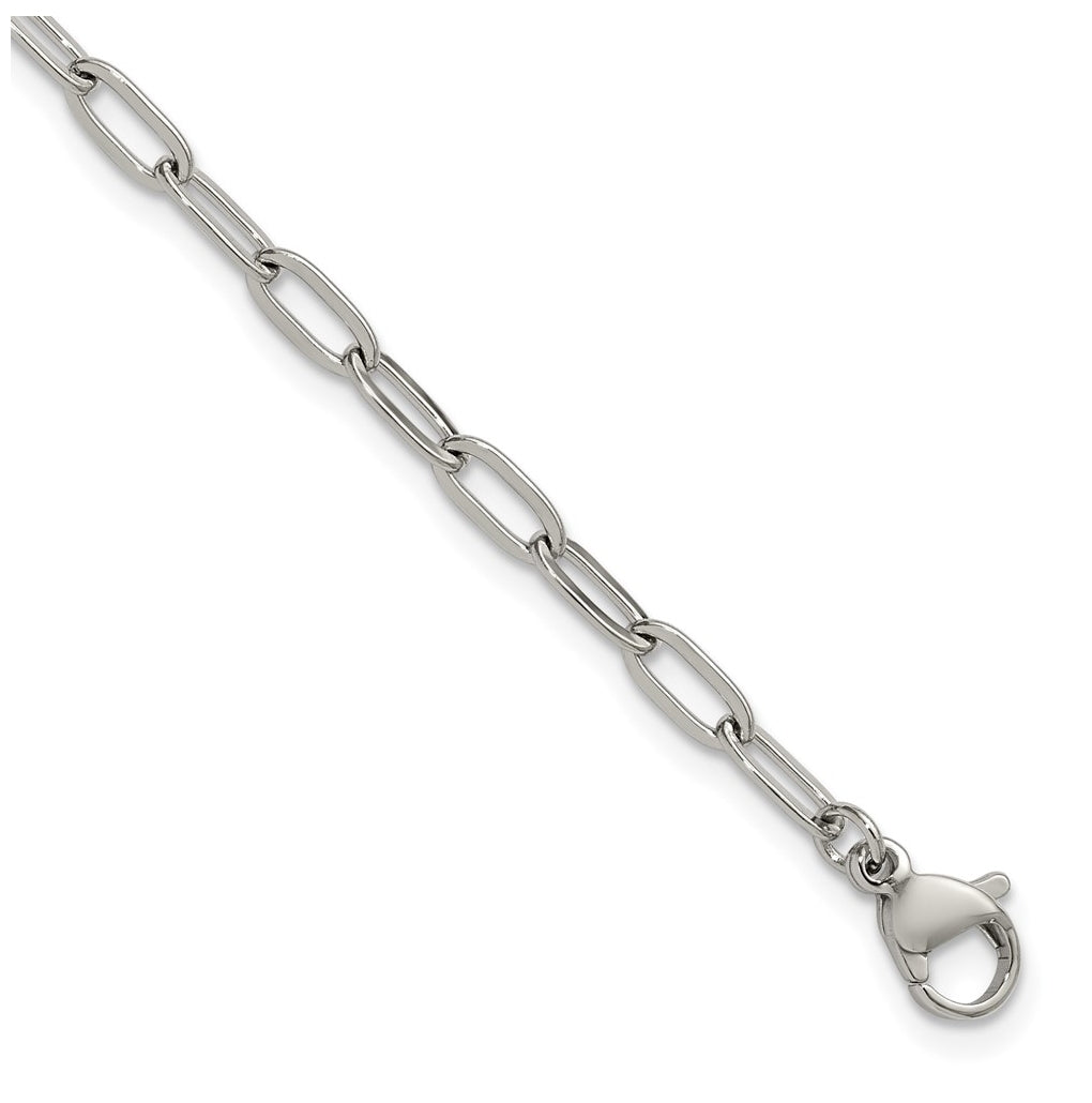 Stainless Steel Polished  3.25mm Paperclip Link 7.5in Bracelet – Elegant Jewelry Gift for Birthday, Anniversary, Engagement, Wedding