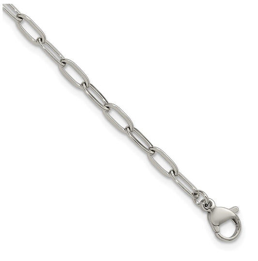 Stainless Steel Polished  3.25mm Paperclip Link 7.5in Bracelet – Elegant Jewelry Gift for Birthday, Anniversary, Engagement, Wedding