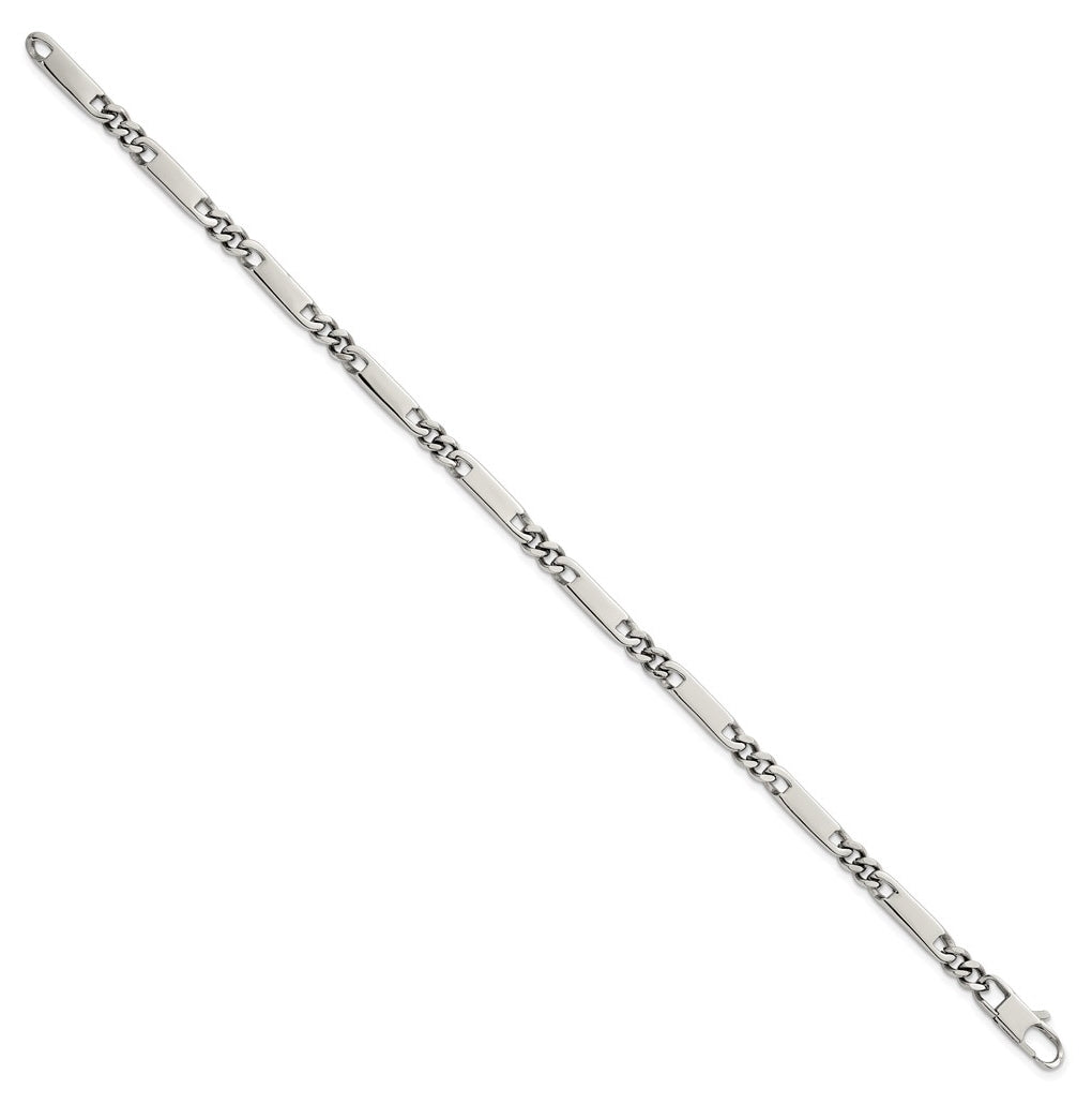 Stainless Steel Polished 4mm Fancy Link 8.5in Bracelet – Elegant Jewelry Gift for Birthday, Anniversary, Engagement, Wedding