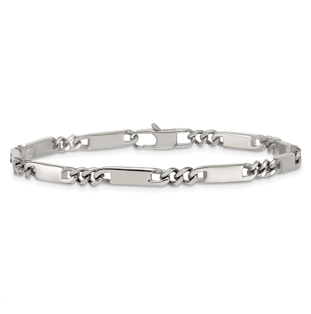 Stainless Steel Polished 4mm Fancy Link 8.5in Bracelet – Elegant Jewelry Gift for Birthday, Anniversary, Engagement, Wedding