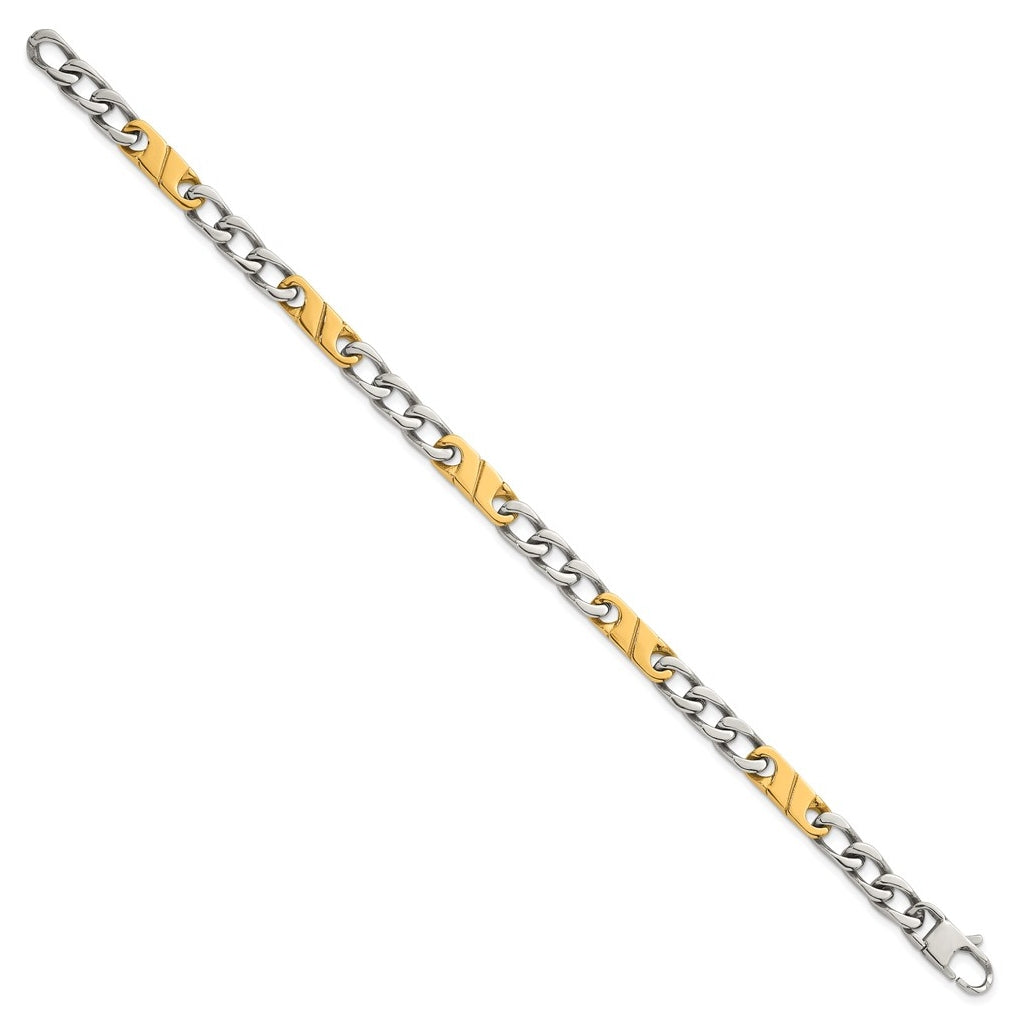 Stainless Steel Polished Yellow IP-plated Link 8.5in Bracelet – Elegant Jewelry Gift for Birthday, Anniversary, Engagement, Wedding