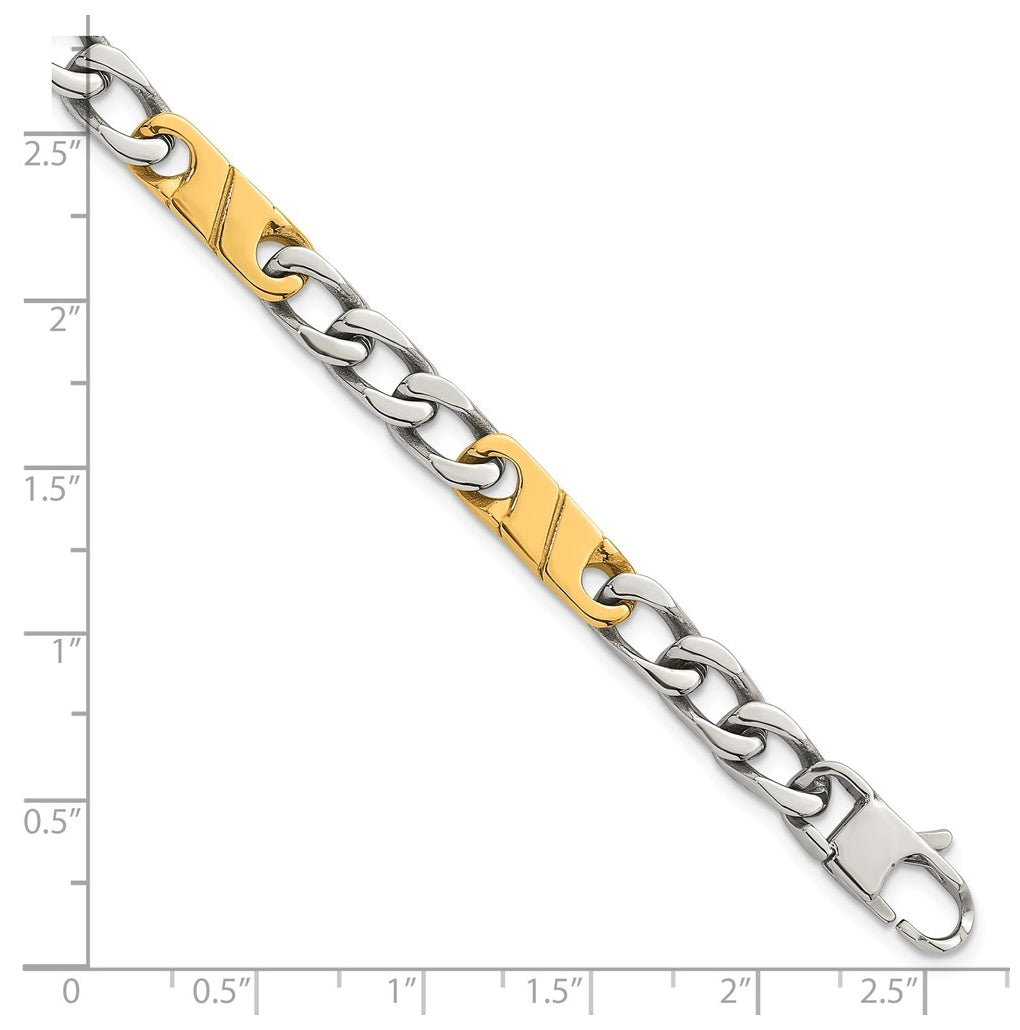 Stainless Steel Polished Yellow IP-plated Link 8.5in Bracelet – Elegant Jewelry Gift for Birthday, Anniversary, Engagement, Wedding