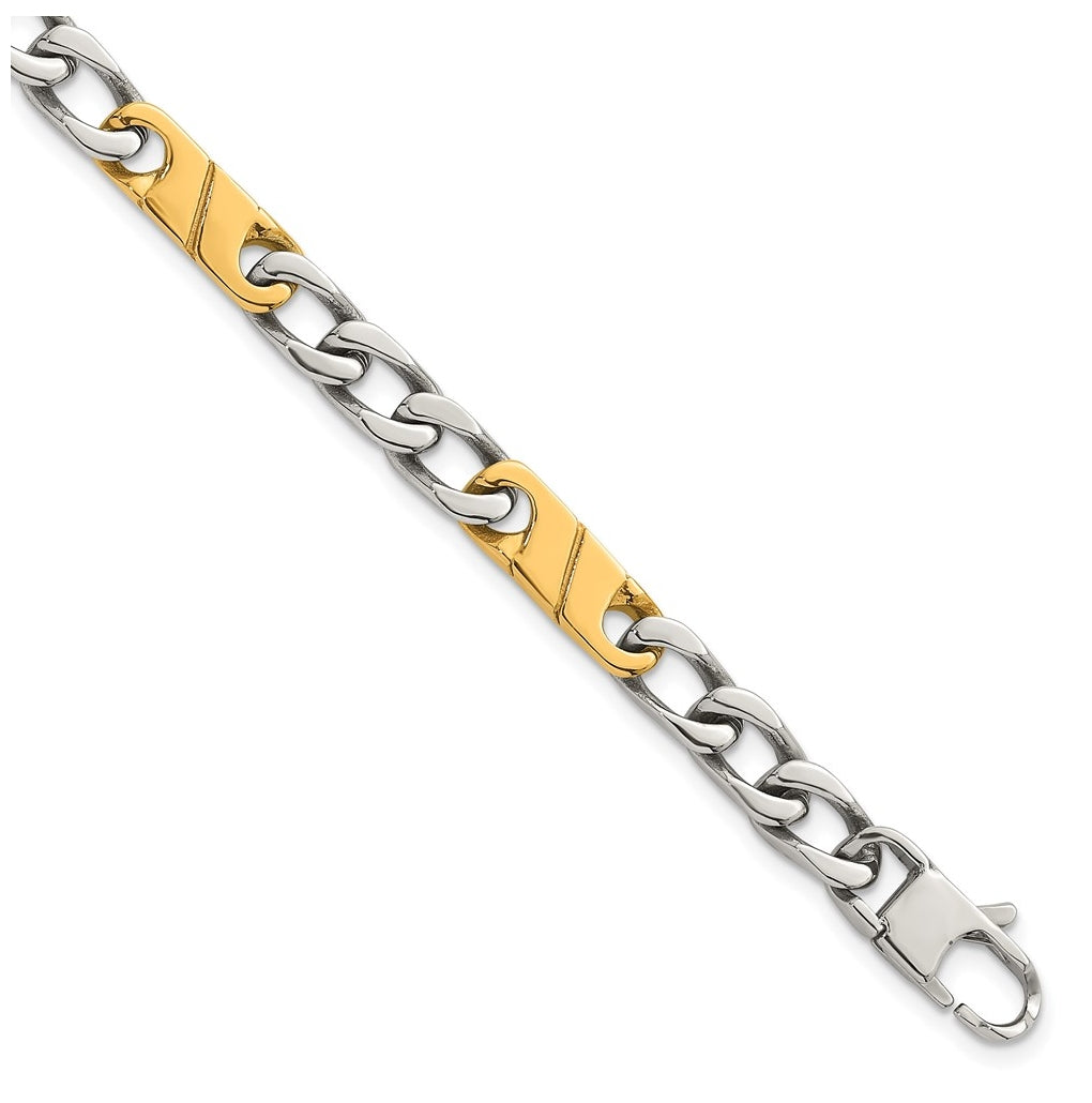 Stainless Steel Polished Yellow IP-plated Link 8.5in Bracelet – Elegant Jewelry Gift for Birthday, Anniversary, Engagement, Wedding