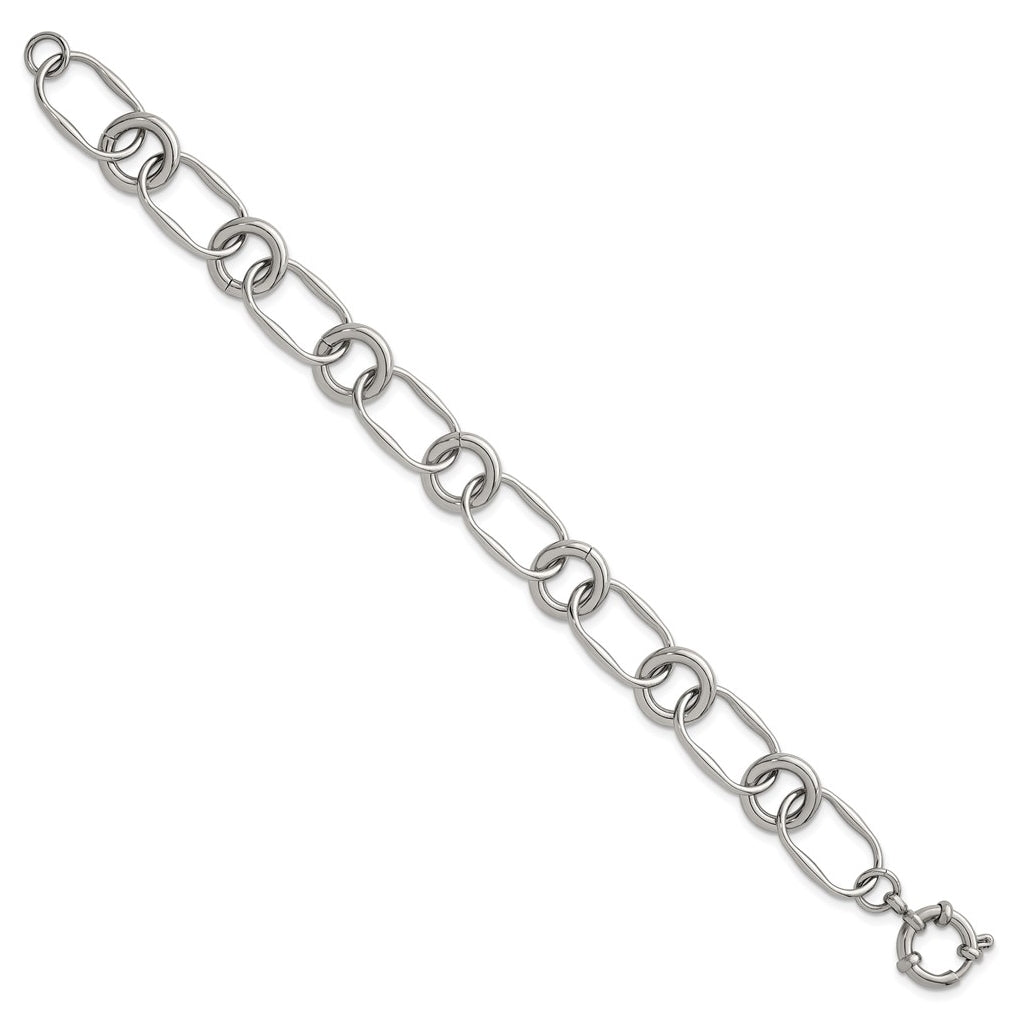 Stainless Steel Polished Fancy Link 7.5in Bracelet – Elegant Jewelry Gift for Birthday, Anniversary, Engagement, Wedding