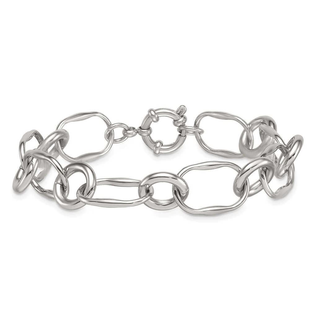 Stainless Steel Polished Fancy Link 7.5in Bracelet – Elegant Jewelry Gift for Birthday, Anniversary, Engagement, Wedding