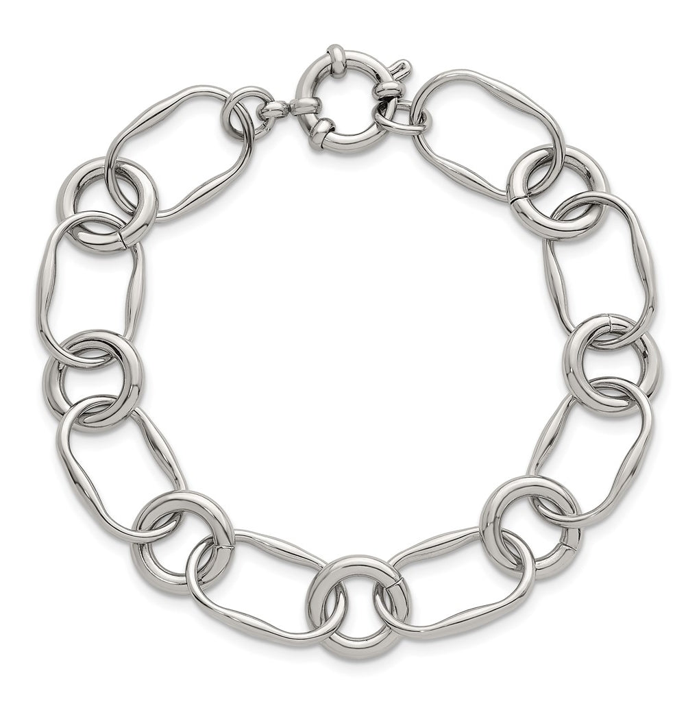 Stainless Steel Polished Fancy Link 7.5in Bracelet – Elegant Jewelry Gift for Birthday, Anniversary, Engagement, Wedding