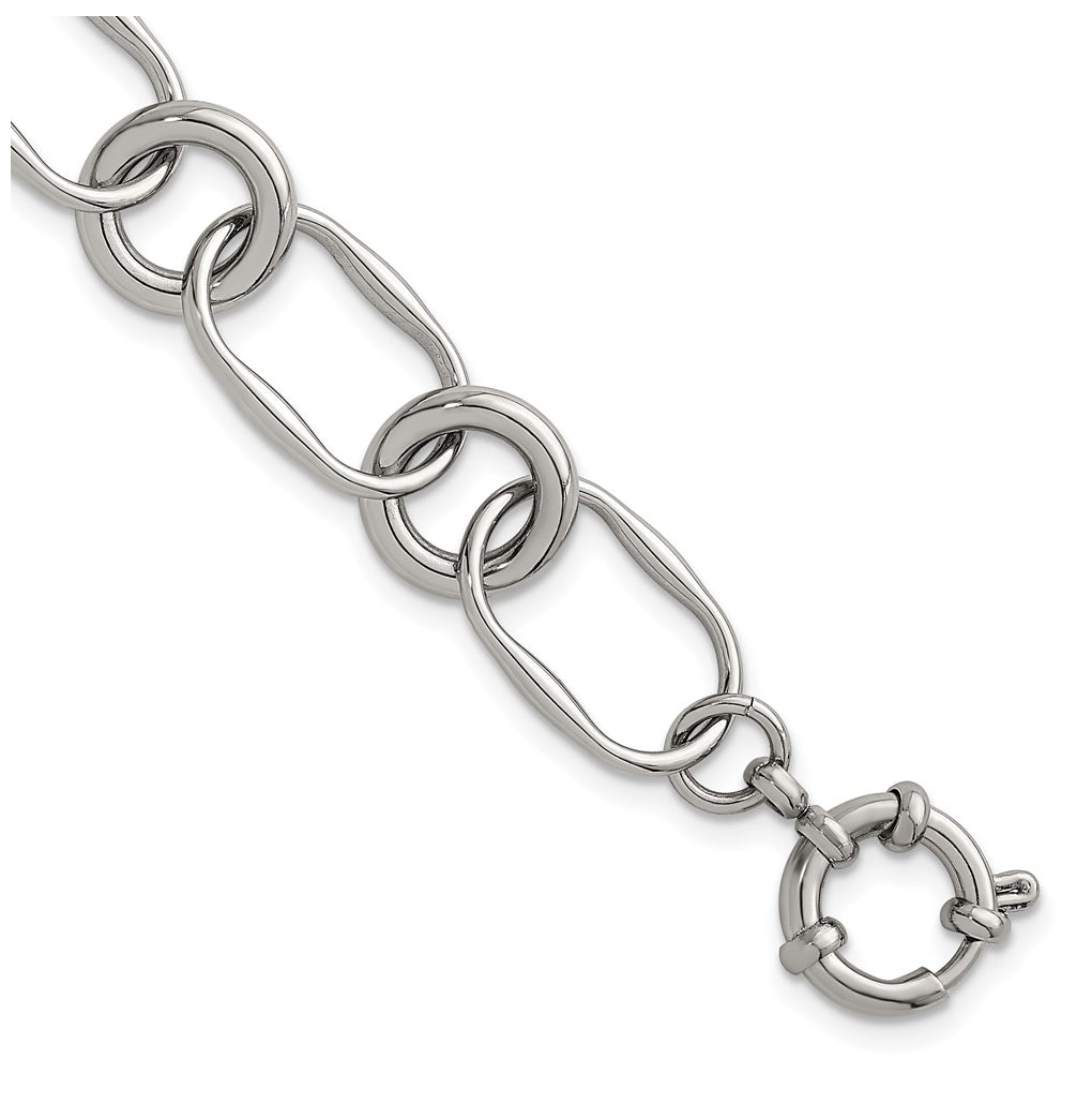 Stainless Steel Polished Fancy Link 7.5in Bracelet – Elegant Jewelry Gift for Birthday, Anniversary, Engagement, Wedding