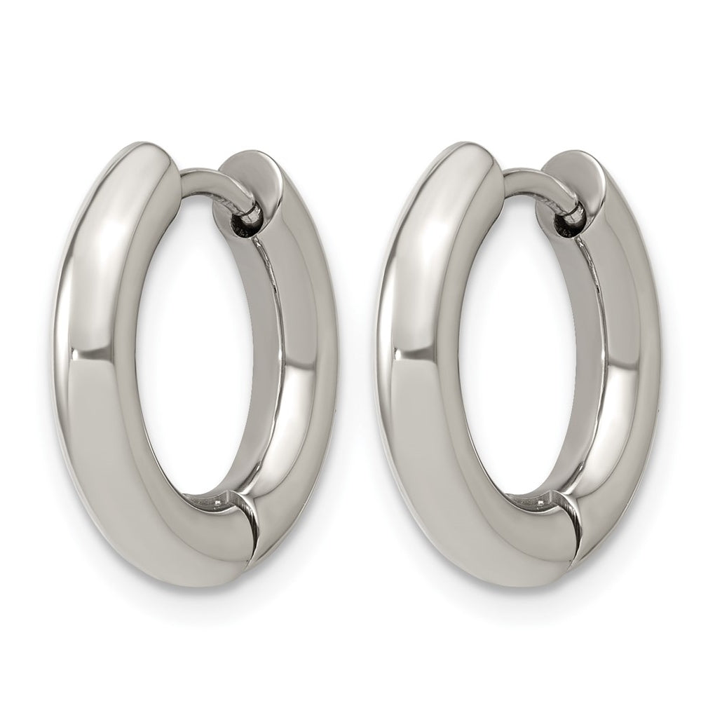 Stainless Steel Polished Yellow IP-plated 15.9 mm x 15.9 mm 3mm Hinged Hoop Earrings – Elegant Jewelry Gift for Birthday, Anniversary, Engagement, Wedding
