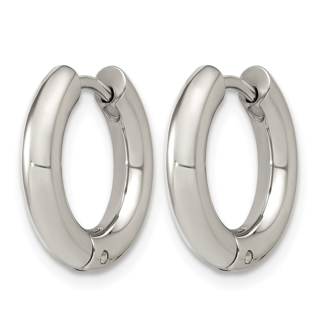 Stainless Steel Polished Yellow IP-plated 15.9 mm x 15.9 mm 3mm Hinged Hoop Earrings – Elegant Jewelry Gift for Birthday, Anniversary, Engagement, Wedding