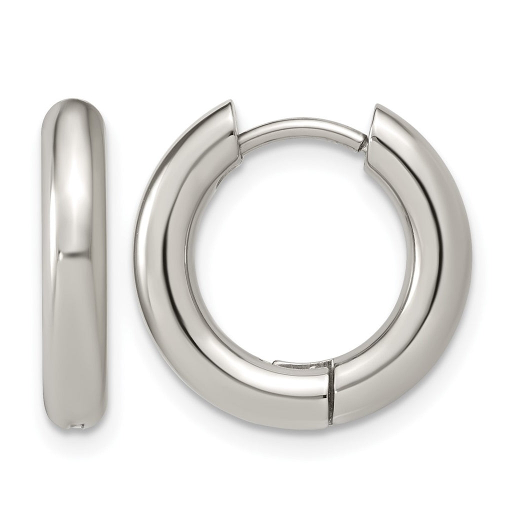 Stainless Steel Polished Yellow IP-plated 15.9 mm x 15.9 mm 3mm Hinged Hoop Earrings – Elegant Jewelry Gift for Birthday, Anniversary, Engagement, Wedding