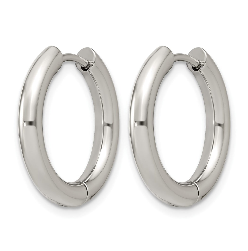 Stainless Steel Polished Yellow IP-plated 15.9 mm x 15.9 mm 3mm Hinged Hoop Earrings – Elegant Jewelry Gift for Birthday, Anniversary, Engagement, Wedding