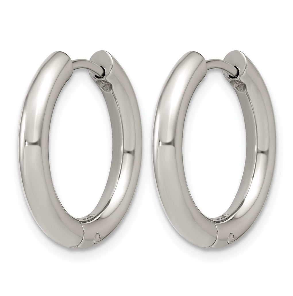 Stainless Steel Polished Yellow IP-plated 15.9 mm x 15.9 mm 3mm Hinged Hoop Earrings – Elegant Jewelry Gift for Birthday, Anniversary, Engagement, Wedding