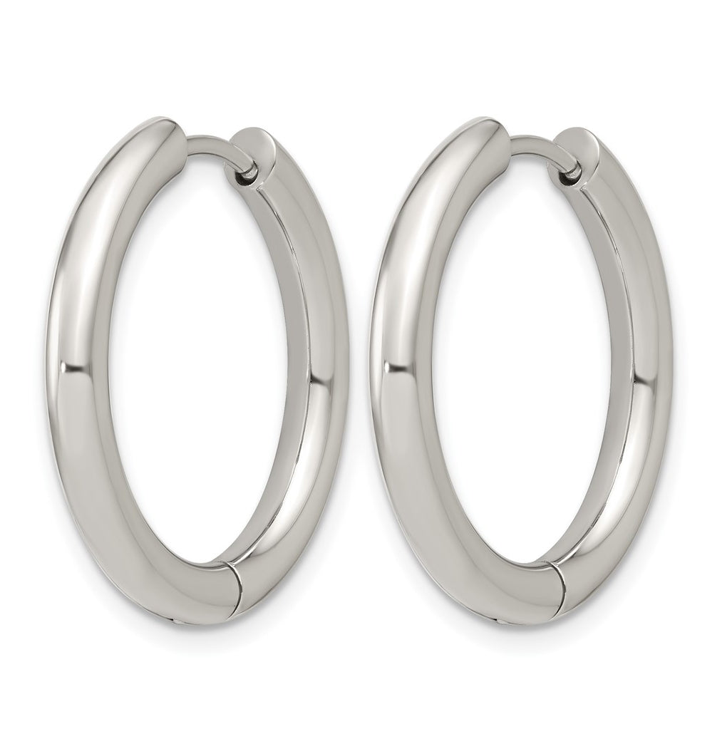 Stainless Steel Polished Yellow IP-plated 15.9 mm x 15.9 mm 3mm Hinged Hoop Earrings – Elegant Jewelry Gift for Birthday, Anniversary, Engagement, Wedding