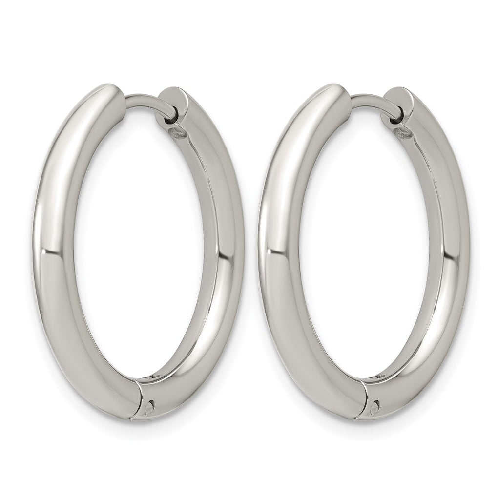 Stainless Steel Polished Yellow IP-plated 15.9 mm x 15.9 mm 3mm Hinged Hoop Earrings – Elegant Jewelry Gift for Birthday, Anniversary, Engagement, Wedding